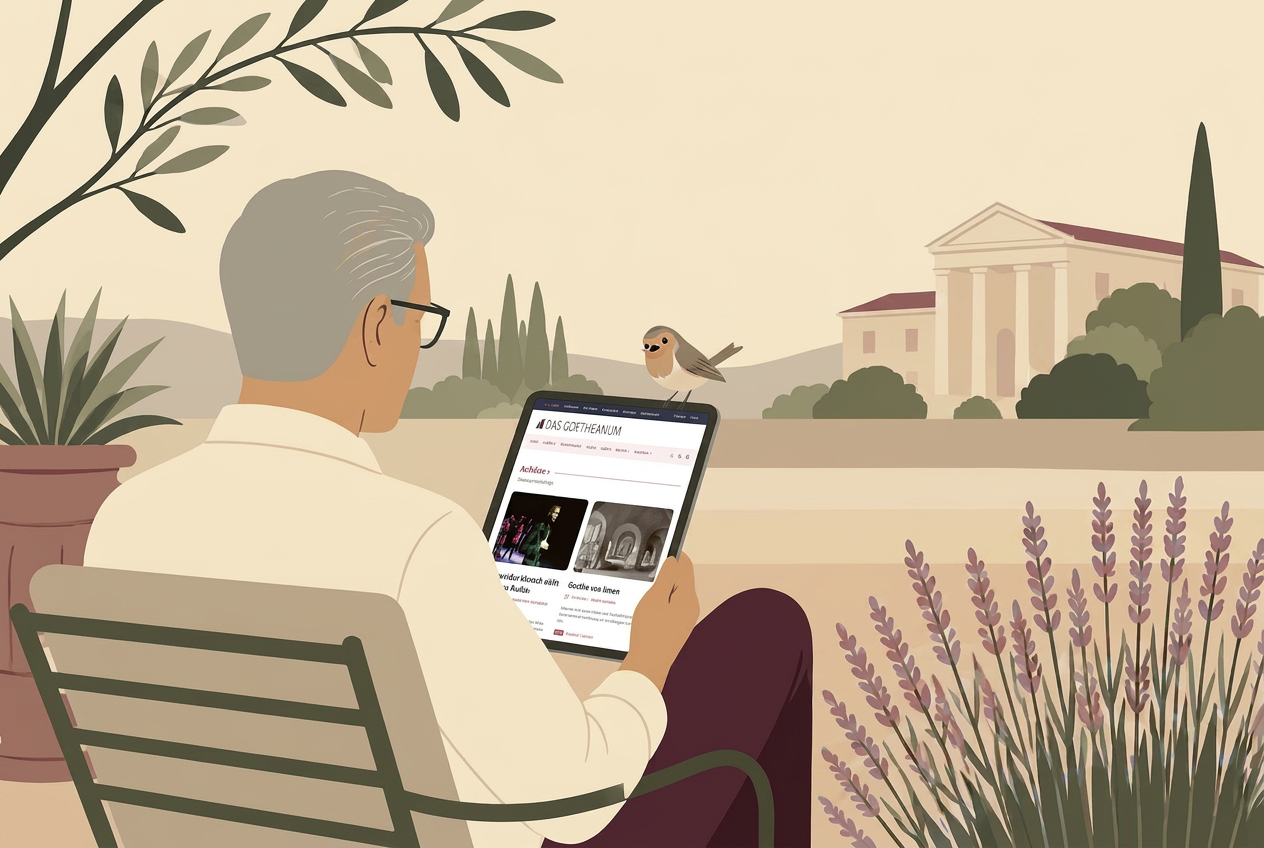Reading on Tablet – In the garden